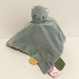 IKEA GULDVÄVARE Cat Lovey Snuggle Blanket Soft Toy Blue Yellow 605.736.61 Baby